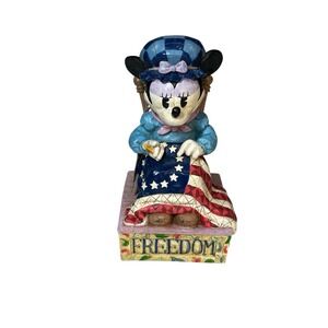 Jim Shore 2005 Disney Minnie "Stitching Freedom's Promise" Flag Patriotic Enesco